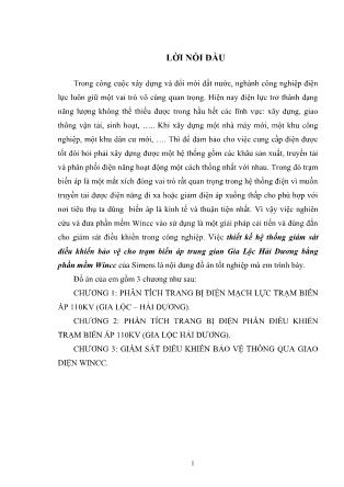 Đồ án Thiết kế hệ thống giám sát điều khiển bảo vệ cho trạm biến áp trung gian Gia Lộc Hải Dương bằng phần mềm Wincc