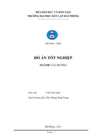 Đồ án Thiết kế tuyến đường mở mới từ A2 đến B2 huyện Sa Pa-Tỉnh Lào Cai - Trần Văn Xuân