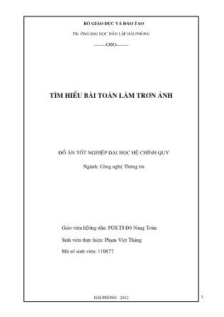 Đồ án Tìm hiểu bài toán làm trơn ảnh - Phạm Việt Thắng