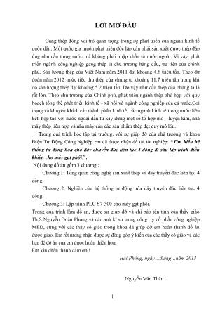 Đồ án Tìm hiểu hệ thống tự động hóa cho dây chuyền đúc liên tục 4 dòng đi sâu lập trình điều khiển cho máy gạt phôi