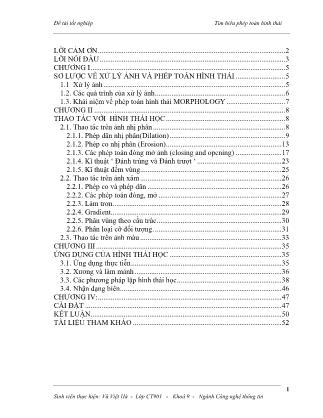 Đồ án Tìm hiểu phép toán hình thái - Vũ Việt Hà