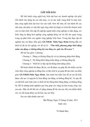 Đồ án Tìm hiểu phương pháp khởi động mềm của động cơ không đồng bộ roto lồng sóc, giữ cho M=const