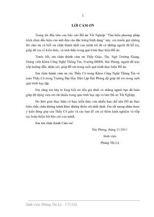 Đồ án Tìm hiểu phương pháp trích chọn dấu hiệu của ảnh dựa vào đặc trưng hình dạng - Phùng Thị Lệ