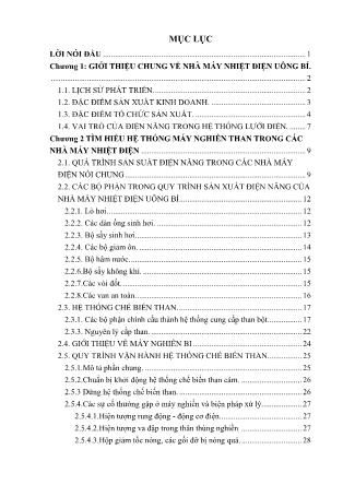 Đồ án Tìm hiểu quy trình sản xuất điện năng trong các nhà máy nhiệt điện-Đi sâu nghiên cứu hệ thống máy nghiền than trong nhà máy nhiệt điện Uông Bí