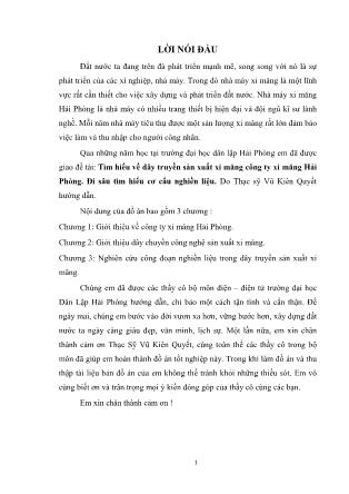 Đồ án Tìm hiểu về dây truyền sản xuất xi măng công ty xi măng Hải Phòng-Đi sâu tìm hiểu cơ cấu nghiền liệu