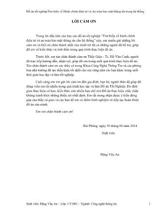 Đồ án Tìm hiểu về Hành chính điện tử và An toàn bảo mật thông tin trong hệ thống - Đặng Văn An