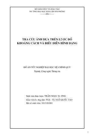 Đồ án Tra cứu ảnh dựa trên lược đồ khoảng cách và biểu diễn hình dạng - Trần Ngọc Dương