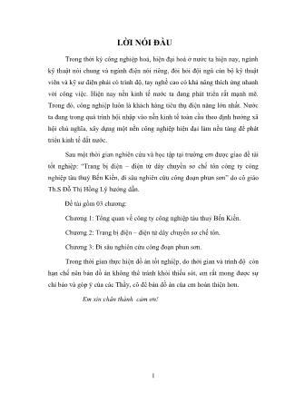 Đồ án Trang bị điện-điện tử dây chuyền sơ chế tôn công ty công nghiệp tàu thuỷ Bến Kiền, đi sâu nghiên cứu công đoạn phun sơn