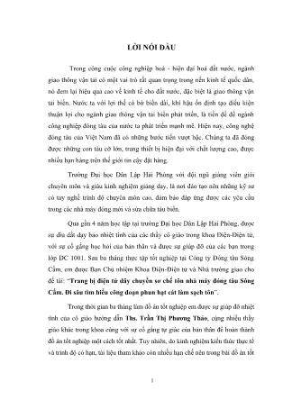 Đồ án Trang bị điện tử dây chuyền sơ chế tôn nhà máy đóng tàu Sông Cấm-Đi sâu tìm hiểu công đoạn phun hạt cát làm sạch tôn