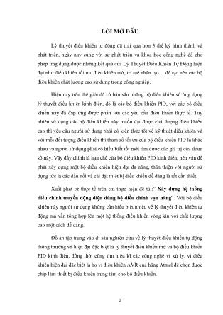 Đồ án Xây dựng hệ thống điều chỉnh truyền động điện dùng bộ điều chỉnh vạn năng