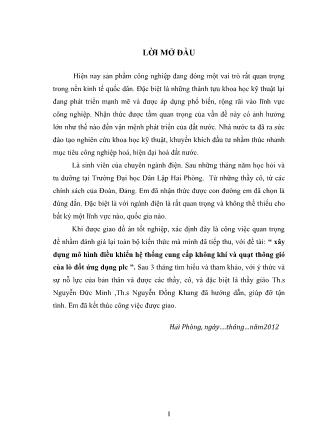 Đồ án Xây dựng mô hình điều khiển hệ thống cung cấp không khí và quạt thông gió của lò đốt ứng dụng plc