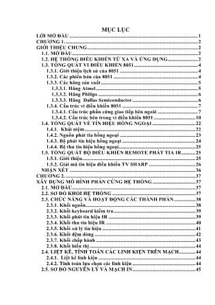 Đồ án Xây dựng mô hình điều khiển từ xa thiết bị điện dân dụng bằng vi điều khiển 8051