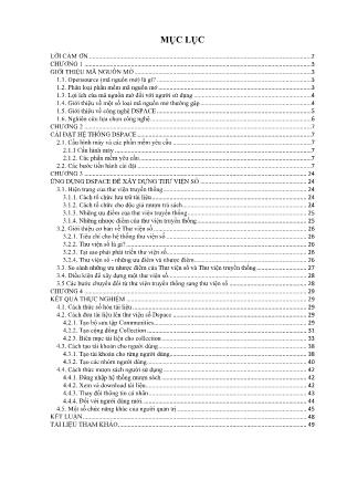 Đồ án Xây dựng thư viện số sử dụng phần mềm mã nguồn mở Dspace - Vũ Thị Thu