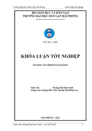 Giải pháp nâng cao hiệu quả hoạt động tín dụng trung-Dài hạn tại ngân hàng thương mại cổ phần công thương Việt Nam chi nhánh Bãi Cháy - Hoàng Thị Kim Oanh