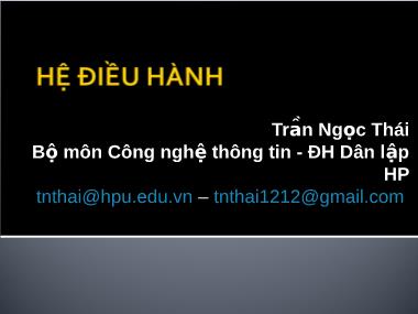 Giáo trình Hệ điều hành (Bản đẹp)