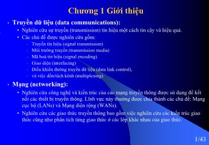 Giáo trình Mạng căn bản - Chương 1: Giới thiệu