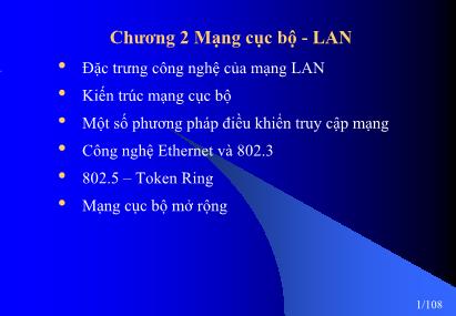 Giáo trình Mạng căn bản - Chương 2: Mạng cục bộ-LAN