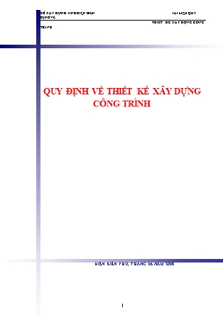 Giáo trình Quy định về thiết kế xây dựng công trình