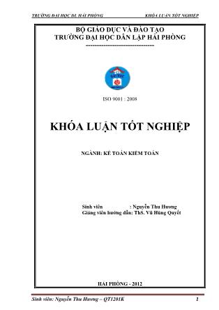 Hoàn thiện công tác Kế toán Tài Sản cố định tại Xí Nghiệp Than Giáp Khẩu - Công ty TNHH 1TV Than Hòn Gai-VINACOMIN - Nguyễn Thu Hương