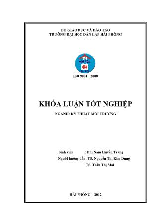 Khảo sát và đánh giá hiện trạng chất lượng nước ngầm tại xã Căn Tố huyện Tứ Kỳ tỉnh Hải Dương - Bùi Nam Huyền Trang