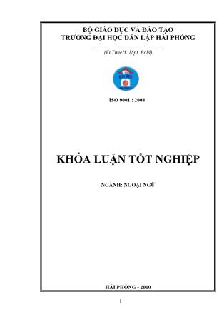 Khóa luận A comparitive study on internet slangs used in English and Vietnamese