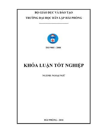 Khóa luận A study on denotation and connotation in english - Nguyễn Thị Thanh Thảo