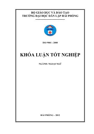 Khóa luận A study on denotation and connotation in English - Pham Thi Huyen Huong