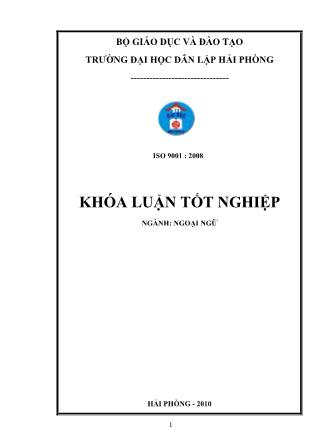 Khóa luận A study on emotional connotation of conversion