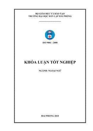 Khóa luận A study on english expressions used in website design and equivalence in Vietnamese - Nguyen Thi Phi Nga