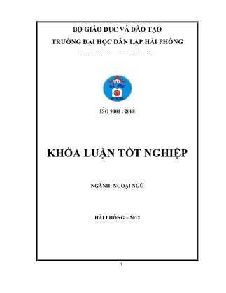 Khóa luận A study on english idioms and proverbs relating to colors in comparision with Vietnamese
