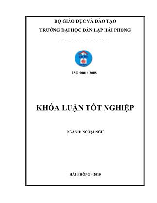 Khóa luận A study on english words formed by conversion relating to the names of animals - Ngô Thị Quỳnh Anh