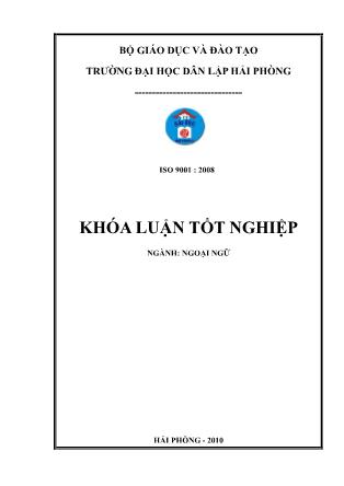 Khóa luận A study on how to make an effective presentation for the fourth-Year english majors at Haiphong private university - Nguyễn Thị Thu