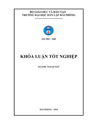 Khóa luận A study on imperative and errors made by Vietnamese learners - Đinh Thị Phương
