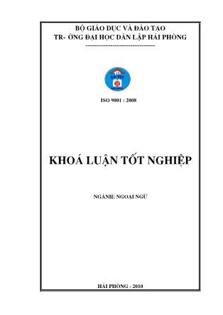 Khóa luận A study on language used by flight attendants - Trần Thị Thu Hương