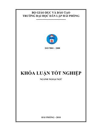 Khóa luận A study on possessive determiners in english and its equivalents in Vietnamese