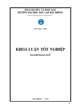 Khóa luận A study on prepositional phrase in English - Đỗ Thị Hường