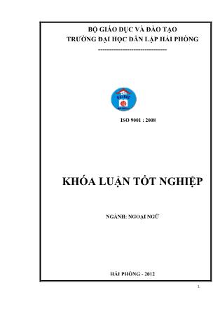Khóa luận A study on techniques to improve english vocabulary for 3th graders at Quang Trung primary school in Hai Phong