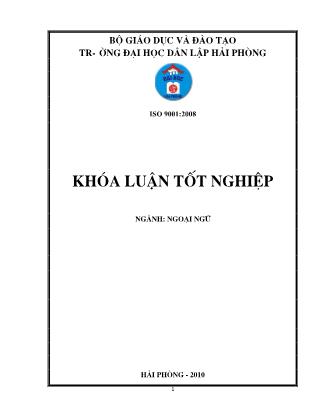 Khóa luận A study on translation of english terms relating to offshore oil drilling texts on appliances