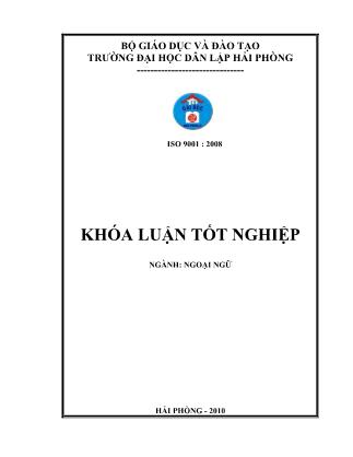 Khóa luận A study on translation of expression used in some vietnamese dishes into english - Phạm Mạnh Tuấn