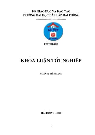 Khóa luận A study on translation of Import-Export trade terms