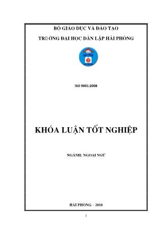 Khóa luận A study on translation of marketing term from english into Vietnamese - Phung Thi Thu Thuy