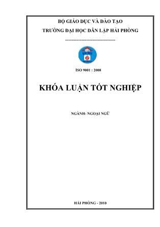 Khóa luận A study on written structures, personal pronoun, decision and attitude expressions in commercial correspondence - Đinh Thị Thu Hà
