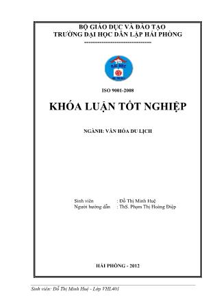 Khóa luận Ẩm thực chay huế và khả năng khai thác trong du lịch - Đỗ Thị Minh Huệ