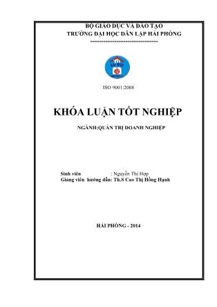 Khóa luận Biện pháp nâng cao hiệu quả hoạt động kinh doanh tại công ty TNHH thương mại và vận tải Ngọc Minh