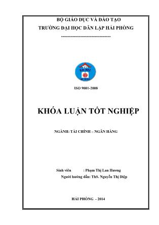 Khóa luận  Biện pháp nâng cao hiệu quả huy động vốn tại ngân hàng thương mại cổ phần Sài Gòn-Chi nhánh Hồng Bàng