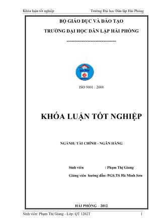 Khóa luận Các giải pháp nâng cao chất lượng tín dụng doanh nghiệp tại chi nhánh ngân hàng đầu tƣ và phát triển Bắc Ninh ngân hàng đầu tư và phát triển Việt Nam