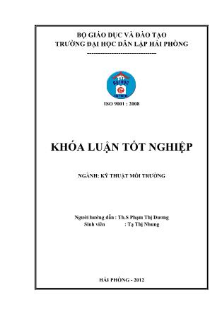 Khóa luận Đánh giá hiện trạng công tác xử lý tranh chấp môi trường ngoài tòa án và đề xuất cơ chế giải quyết tối ưu