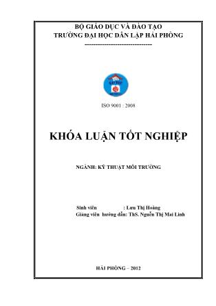 Khóa luận Đánh giá hiện trạng môi trường từ quá trình khai thác và vận chuyển than của mỏ than Mạo Khê - Lưu Thị Hoàng