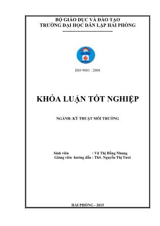 Khóa luận Đánh giá hiện trạng quản lý môi trường KCN Nomura-Hải Phòng - Vũ Thị Hồng Nhung