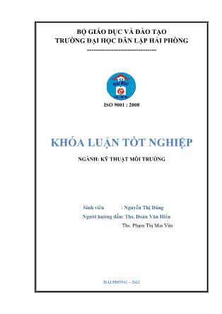 Khóa luận Đánh giá thực trạng công tác quản lý chất thải rắn y tế tại bệnh viện hữu nghị việt tiệp Hải Phòng và đề xuất giải pháp nâng cao hiệu quả quản lý